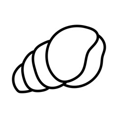shell sea animal line style icon