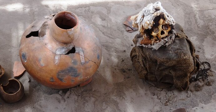 Mummies on the Chauchilla-cemetery (Nazca culture, Peru)