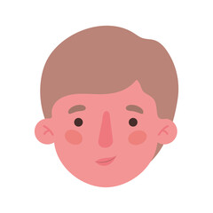 Avatar man cartoon head design, Boy male person people human social media and portrait theme Vector illustration