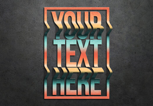 Rippled Text Effect Mockup