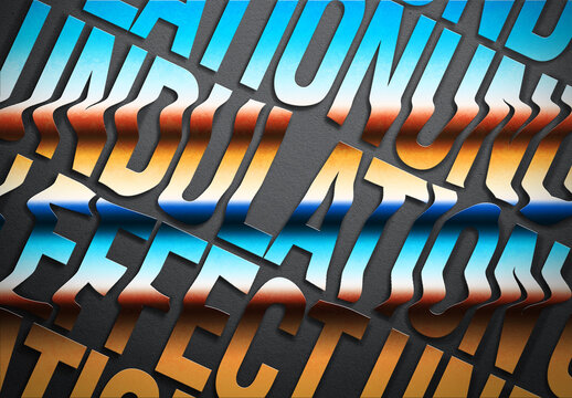 Rippled Text Effect Mockup