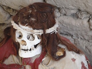 Mummies on the Chauchilla-cemetery (Nazca culture, Peru)