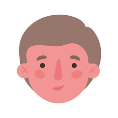 Avatar man cartoon head design, Boy male person people human social media and portrait theme Vector illustration