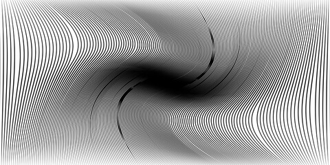 Abstract dark with white op art stripe line design background