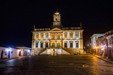 Fototapeta na wymiar Tiradentes Square in Ouro Preto, Brazil