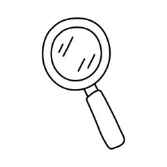 magnifying glass line style icon