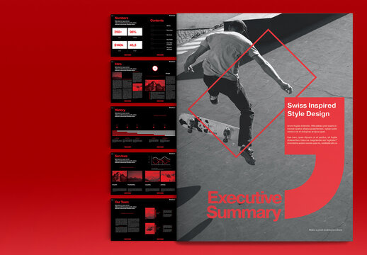 Black Red Business Brochure Layout