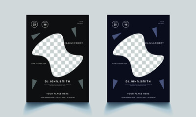 Fashion Show Party Night Flyer design Template a4 Size Layout Concept