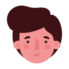 Avatar man cartoon head design, Boy male person people human social media and portrait theme Vector illustration