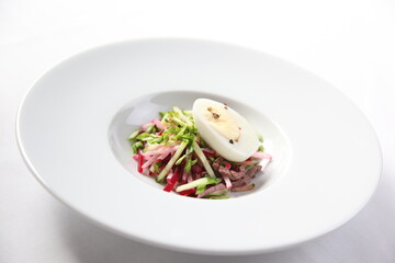 Russian soup okroshka
