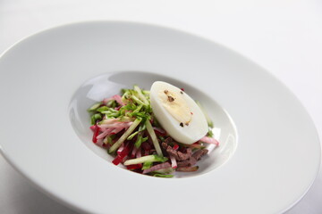 Russian soup okroshka
