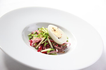 Russian soup okroshka