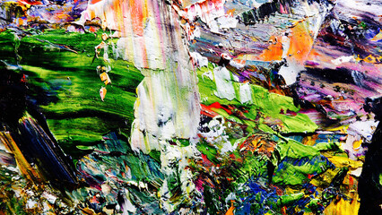 Colorful abstract background wallpaper. Modern motif visual art.  Mixtures of oil paint. Trendy...
