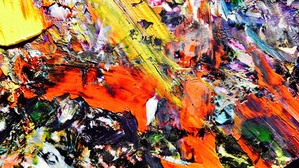 Colorful abstract background wallpaper. Modern motif visual art.  Mixtures of oil paint. Trendy...
