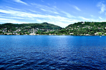 beautiful view of Como lake Italy
