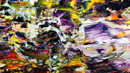 Colorful abstract background wallpaper. Modern motif visual art.  Mixtures of oil paint. Trendy...