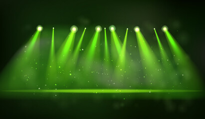 Abstract green stage