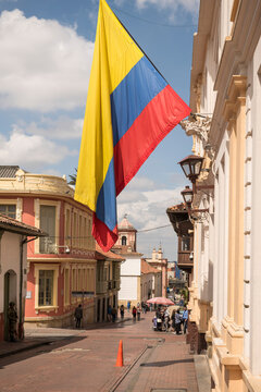 Street Scene, La Candelaria, Bogota, Cundinamarca, Colombia, South America
