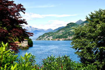 beautiful view of Como lake Italy