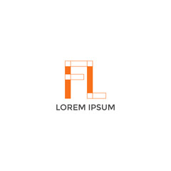 LETTER SIMPLE FL WITH LINE LOGO DESIGN VECTOR FOR YOUR BUSINESS