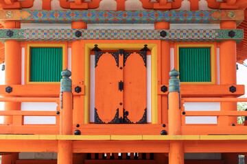 First level of Kiyomizu-dera temple, Kyoto, Kyoto prefecture, Kansai region, Japan.