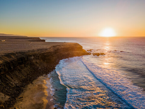 Playa del Aguila, West coast of Fuerteventura, Canary Islands, Spain