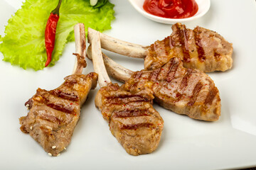 Grilled lamb