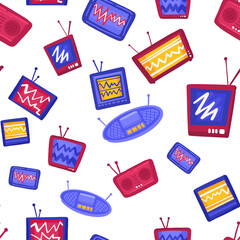 Drawn texture from TVs and radio