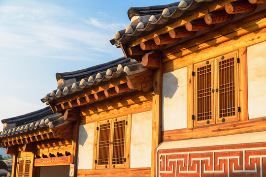Traditional houses in Bukchon Hanok village, Seoul, South Korea