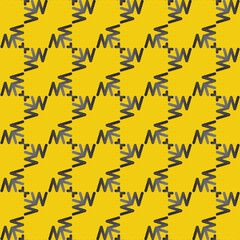Vector seamless pattern texture background with geometric shapes, gradient colored in yellow, grey, black colors.