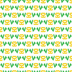 Vector seamless pattern texture background with geometric shapes, colored in white, yellow, green colors.