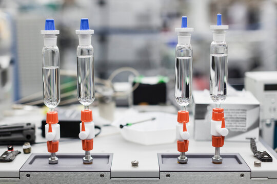 Close-up of scientific machinery at laboratory