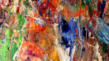 Colorful abstract background wallpaper. Modern motif visual art.  Mixtures of oil paint. Trendy...