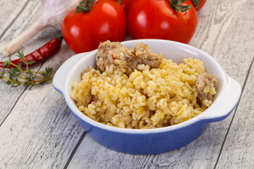 Bulgur with meat