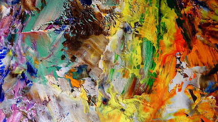 Colorful abstract background wallpaper. Modern motif visual art.  Mixtures of oil paint. Trendy...