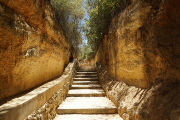 Stone steps leading to Algarve beach