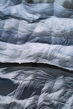 Full frame shot of white tarpaulin, Gletsch Wallis, Switzerland