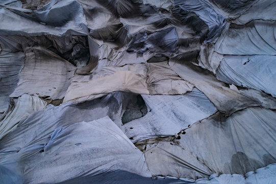 Full frame shot of tarpaulins, Gletsch Wallis, Switzerland