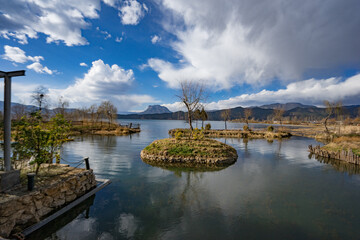 Fototapeta na wymiar Lugu Lake, Lijiang, China Yunnan 