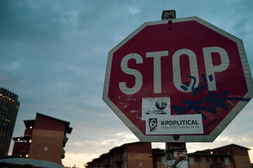 Obraz premium Stop Sign on a Street