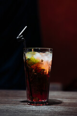cola with ice
