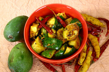 Aam Ka Achaar or Mango Pickle, Indian Food