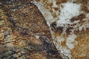 Beautiful waterfall close-up. Stones nature