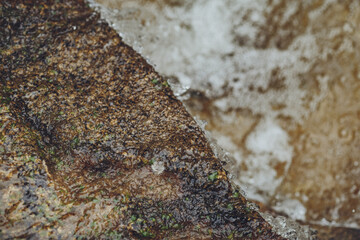 Beautiful waterfall close-up. Stones nature