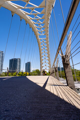 View of the Humber bridge during noon in summer