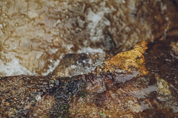 Beautiful waterfall close-up. Stones nature