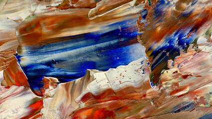 Colorful abstract background wallpaper. Modern motif visual art.  Mixtures of oil paint. Trendy...