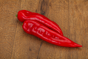 Ripe juicy red Ramiro pepper