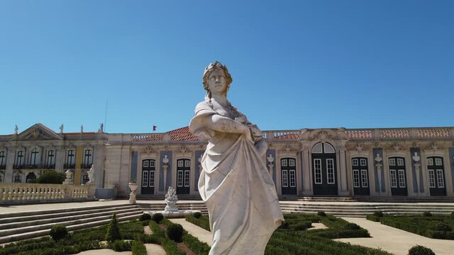 Venus Statue in a Garden,classic Venus do milo statue in a beautiful garden.