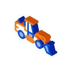 road repair machine icon vector. isometric road repair machine sign. color isolated symbol illustration